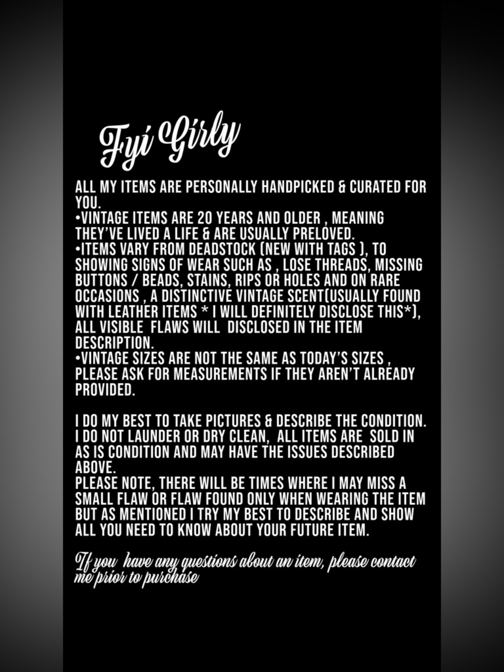 FYI for my Vintage Girlies 🤎